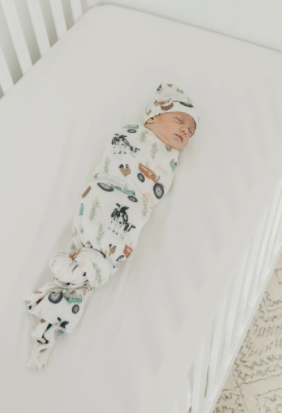 Knit Swaddle Blanket- Jo - Copper Pearl