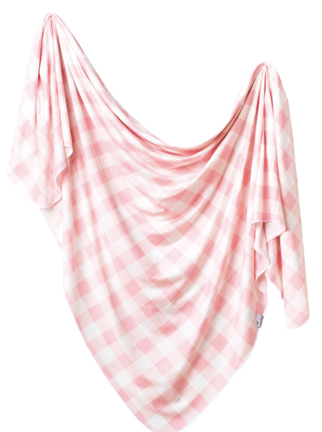 Knit Swaddle Blanket- London - Copper Pearl