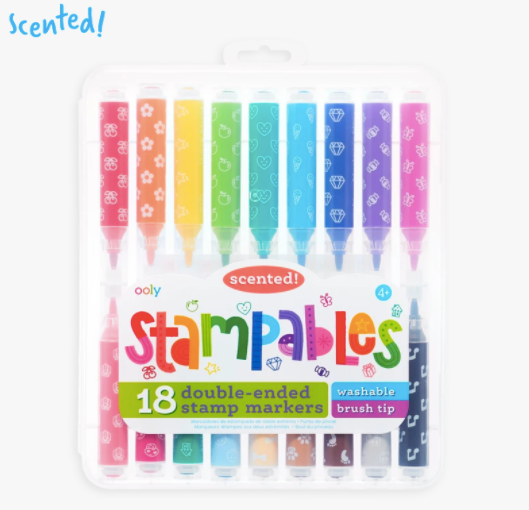 Stampables Scented Double-Ended Stamp Markers- Set of 18 - Ooly