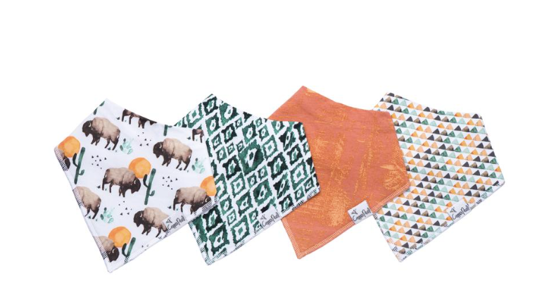 Baby Bandana Bibs- Bison - Copper Pearl