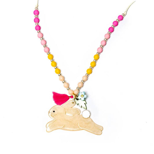 Hop Bunny Pearlized Necklace - Lilies & Roses
