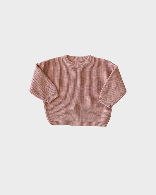 Chunky Knit Sweater- Rose