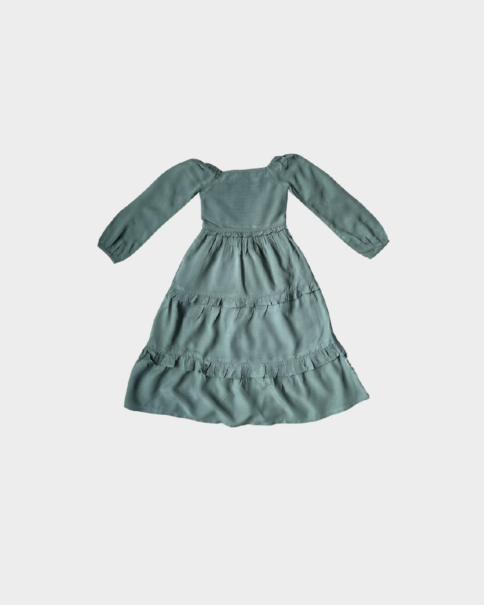 Ls Maxi Dress-Pine - BabySproutsCo
