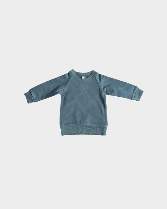 Fleece Sweatshirt- Stone Blue