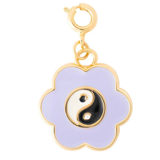 Ying Yang Flower Charm