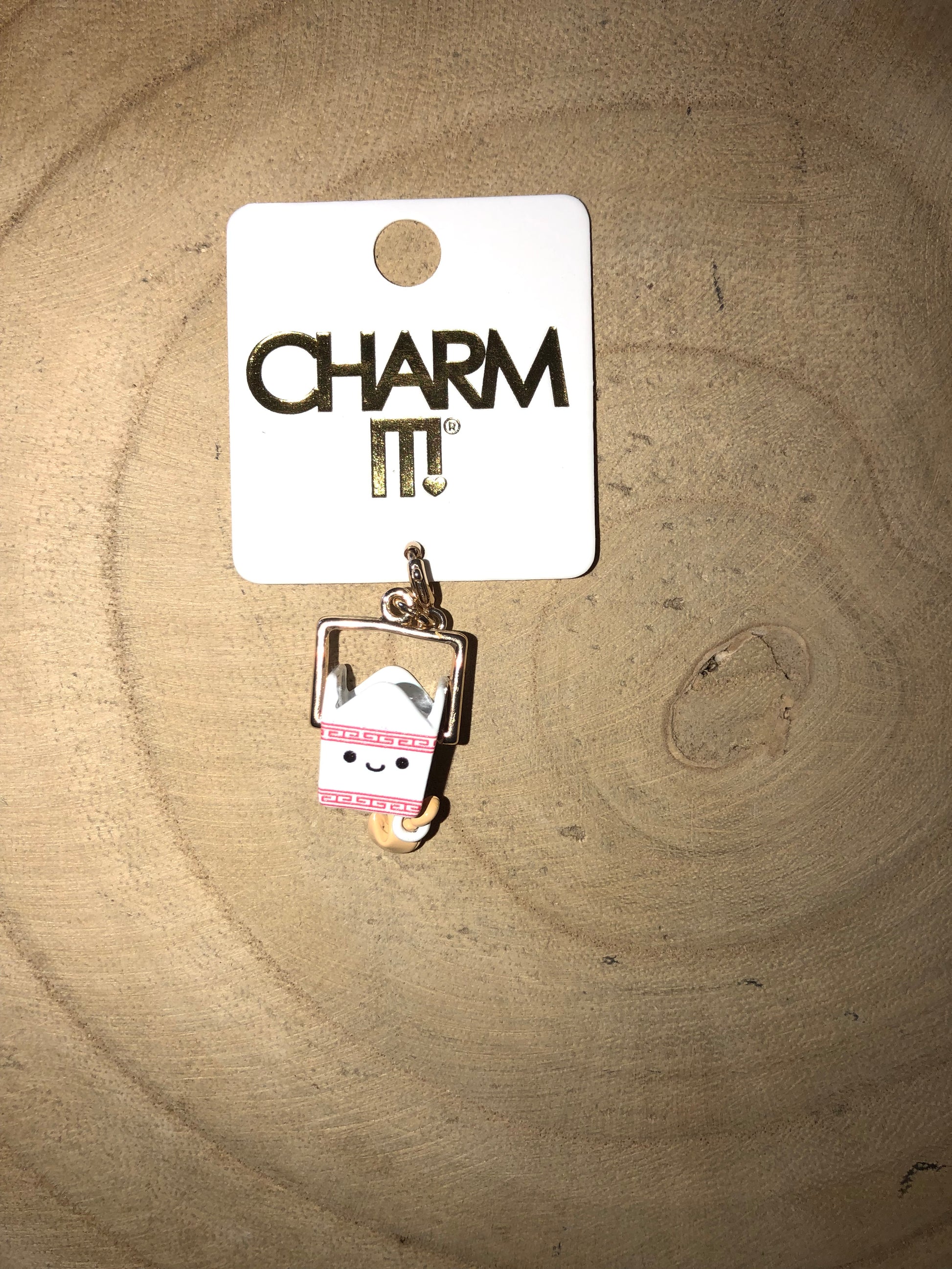 Gold Take Out Box Charm - Charm Its