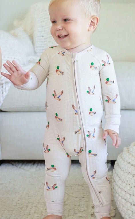 Convertible Bamboo Zip Romper | Little Mallard