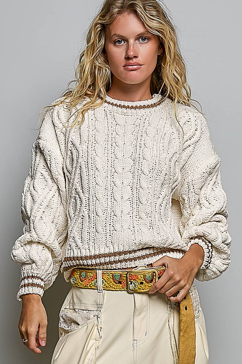 The Cable Knit Crewneck