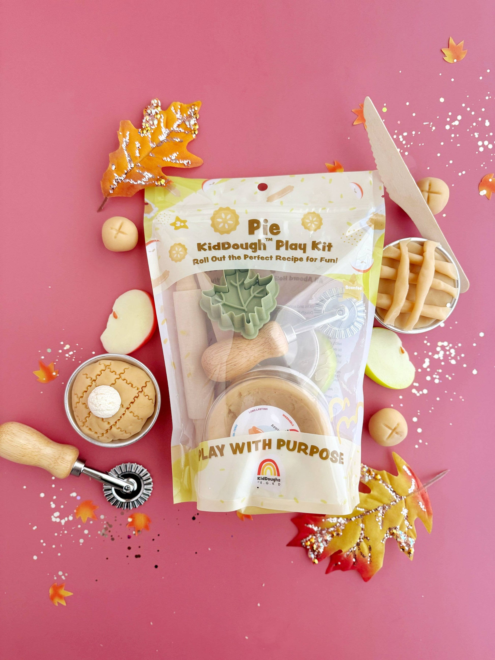 Apple Pie KidDough Play Kit - Earth Grown KidDoughs (KidDoughs by EGKD)