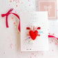 Xo Pink Hearts & Red Party Sequins Heart Clip Set