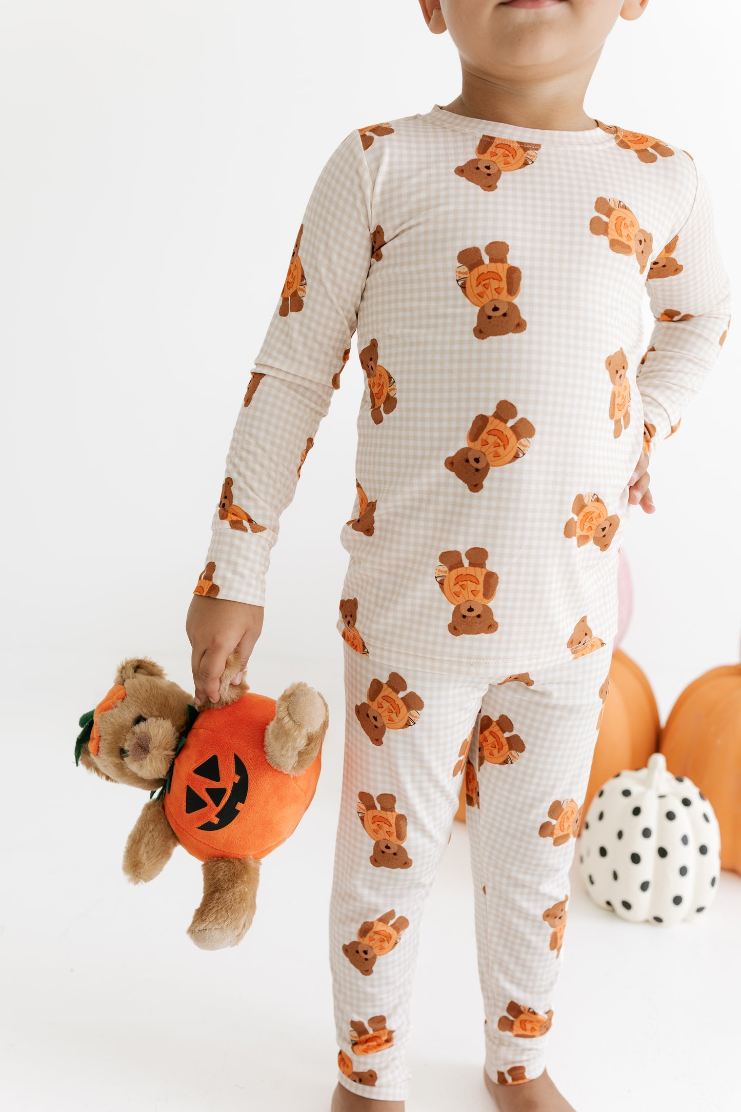 Little Boo Bear Gingham Two Piece Set