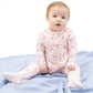 Sweet Bow Cherries  2 Way Ruffle Back Zipper Footie