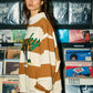 ** Preorder**Lucky Mallard Duck Mock-Neck Sweatshirt Camel