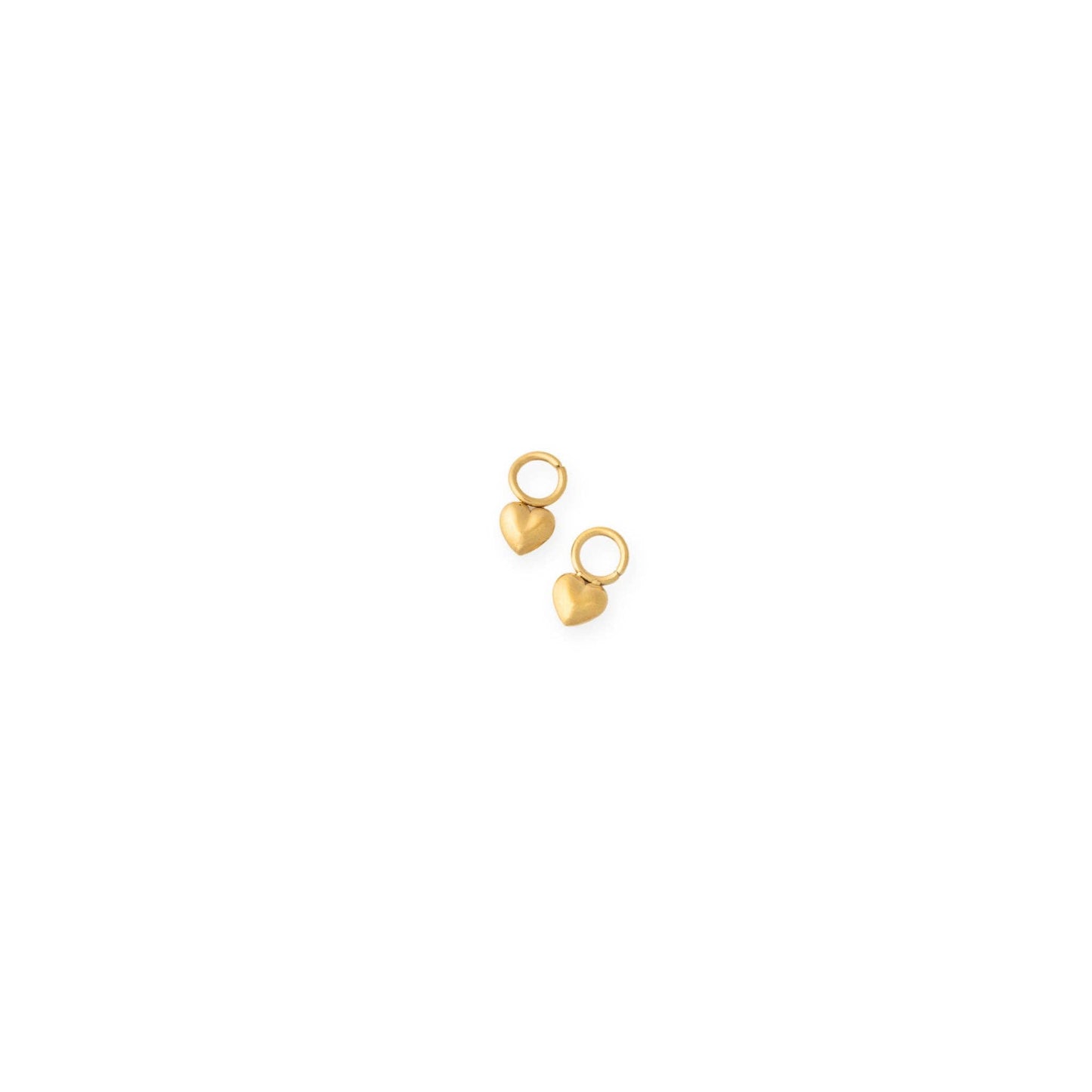 Mini Bubble Heart Charm: Pair