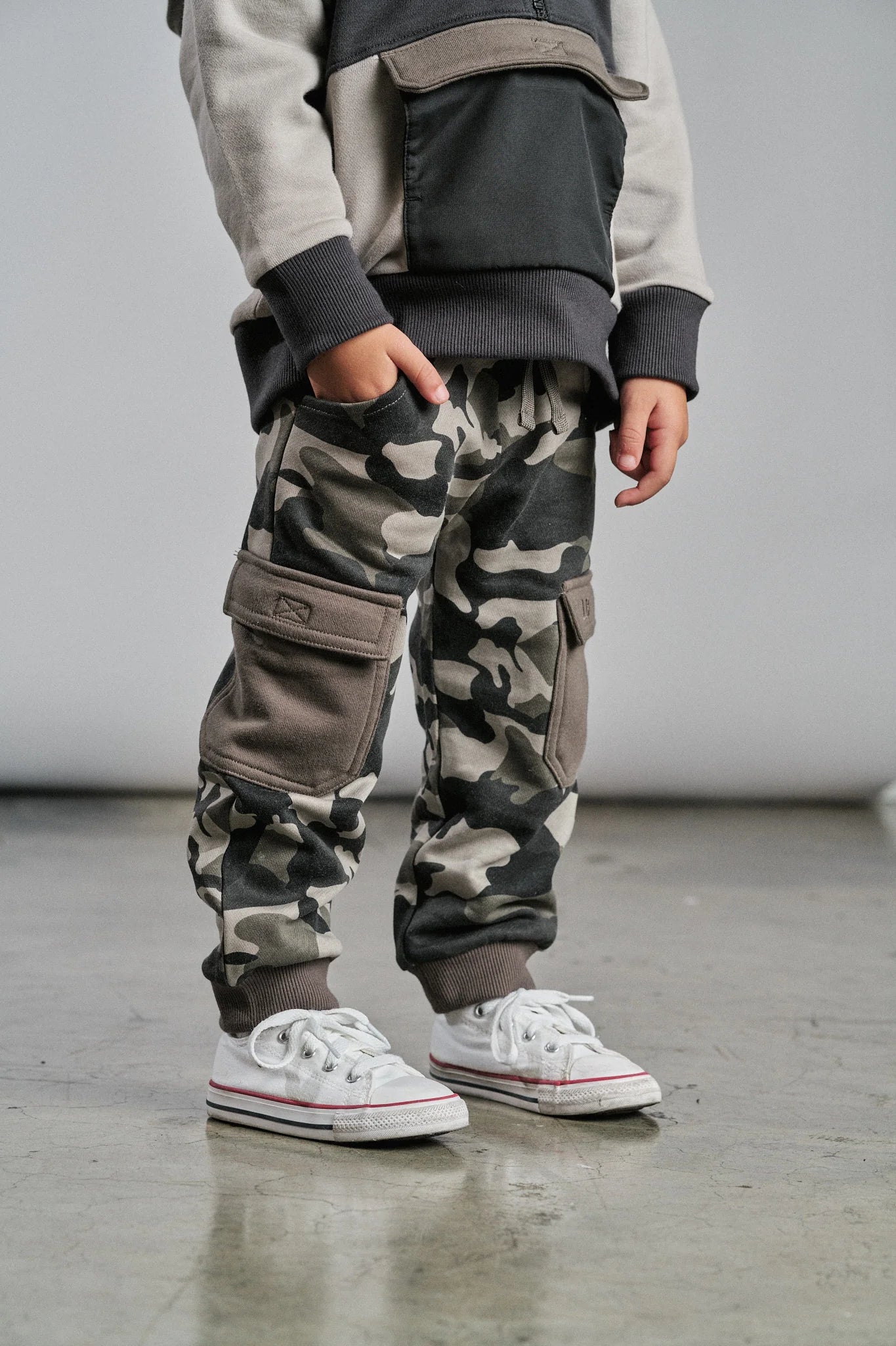 Cargo Jogger- Army Camo - Little Bipsy