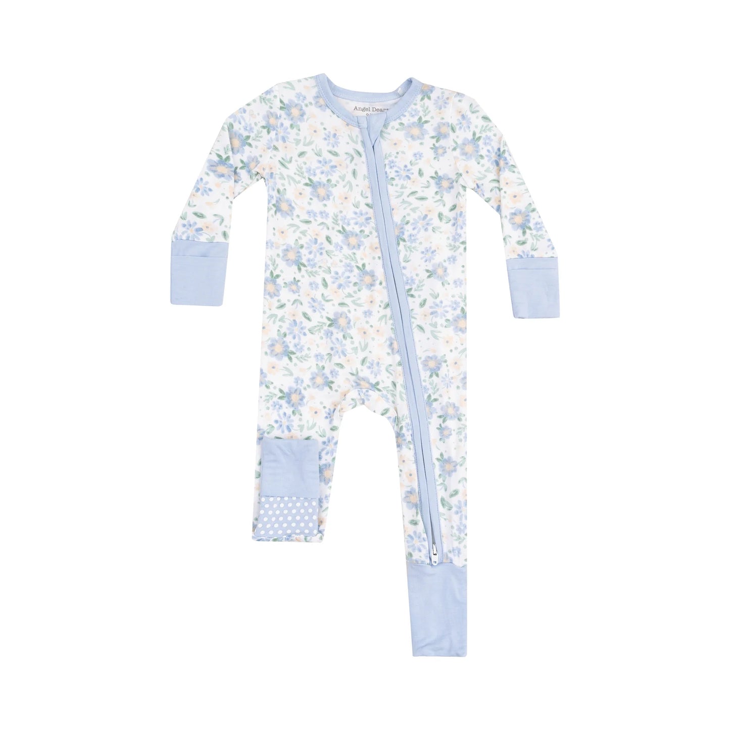 2 Way Zipper Romper - Baby Veronical Floral - Angel Dear