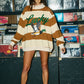 ** Preorder**Lucky Mallard Duck Mock-Neck Sweatshirt Camel