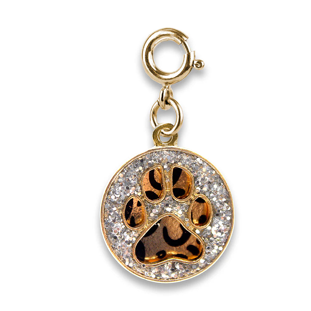 Gold Swivel Leopard Pawprint Charm - Charm Its