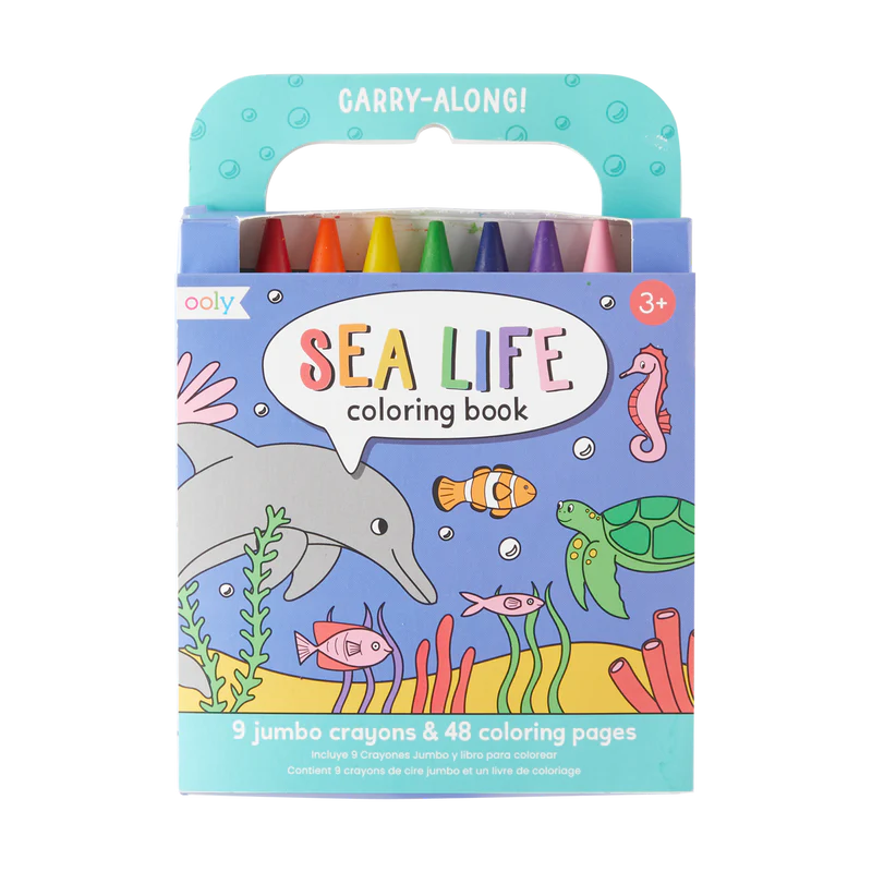 Carry Along Coloring Book Set- Sea Life