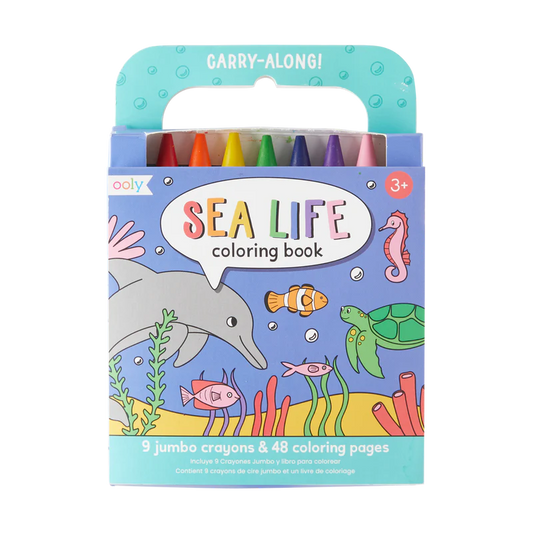 Carry Along Coloring Book Set- Sea Life - Ooly