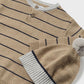 George Stripe Sweater with Hat- Khaki and Navy