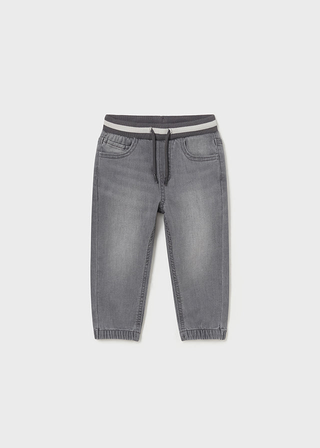 Drew Pull on Denim Pants in Charcoal - Mayoral