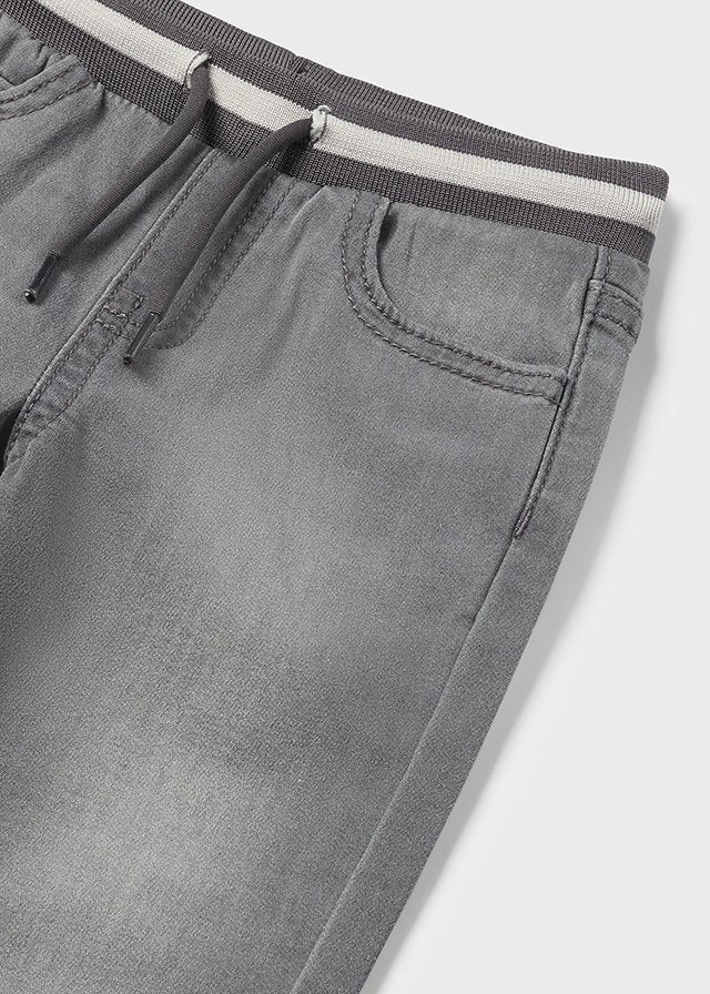 Drew Pull on Denim Pants in Charcoal - Mayoral