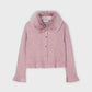 Katie Ribbed Cardigan- Rose