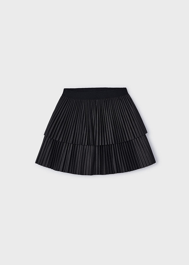 Black Pleated Party Skirt