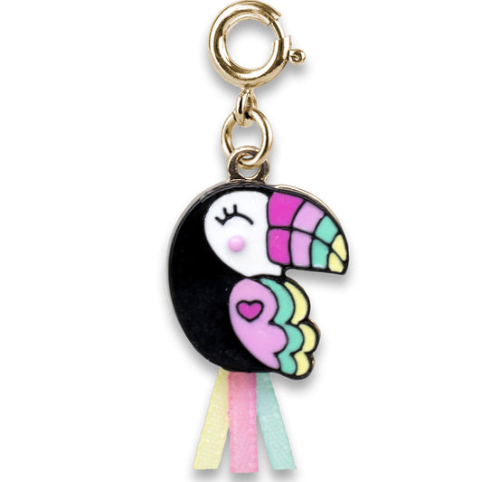 Gold Ribbon Tucan Charm - Charm Its