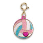 Gold Glitter Volleyball Charm - Charm Its