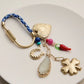 Gold Lucky Charm Keychain | Clover & Heart