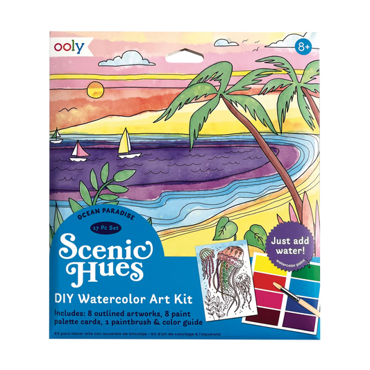 Scenic Hues DIY Watercolor Art Kit - Ocean Paradise