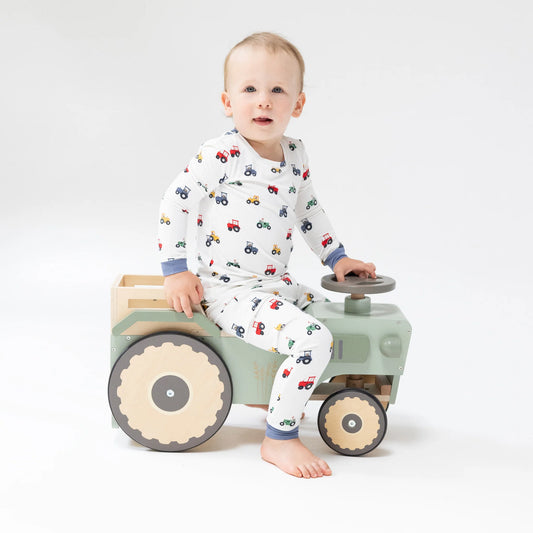 Mini Tractors  Long Sleeve Loungewear Set - Angel Dear