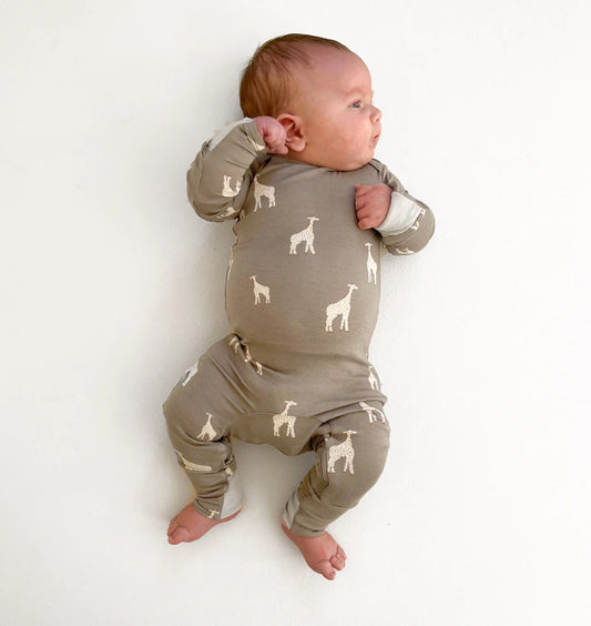 Convertible Pajama Grey Giraffe