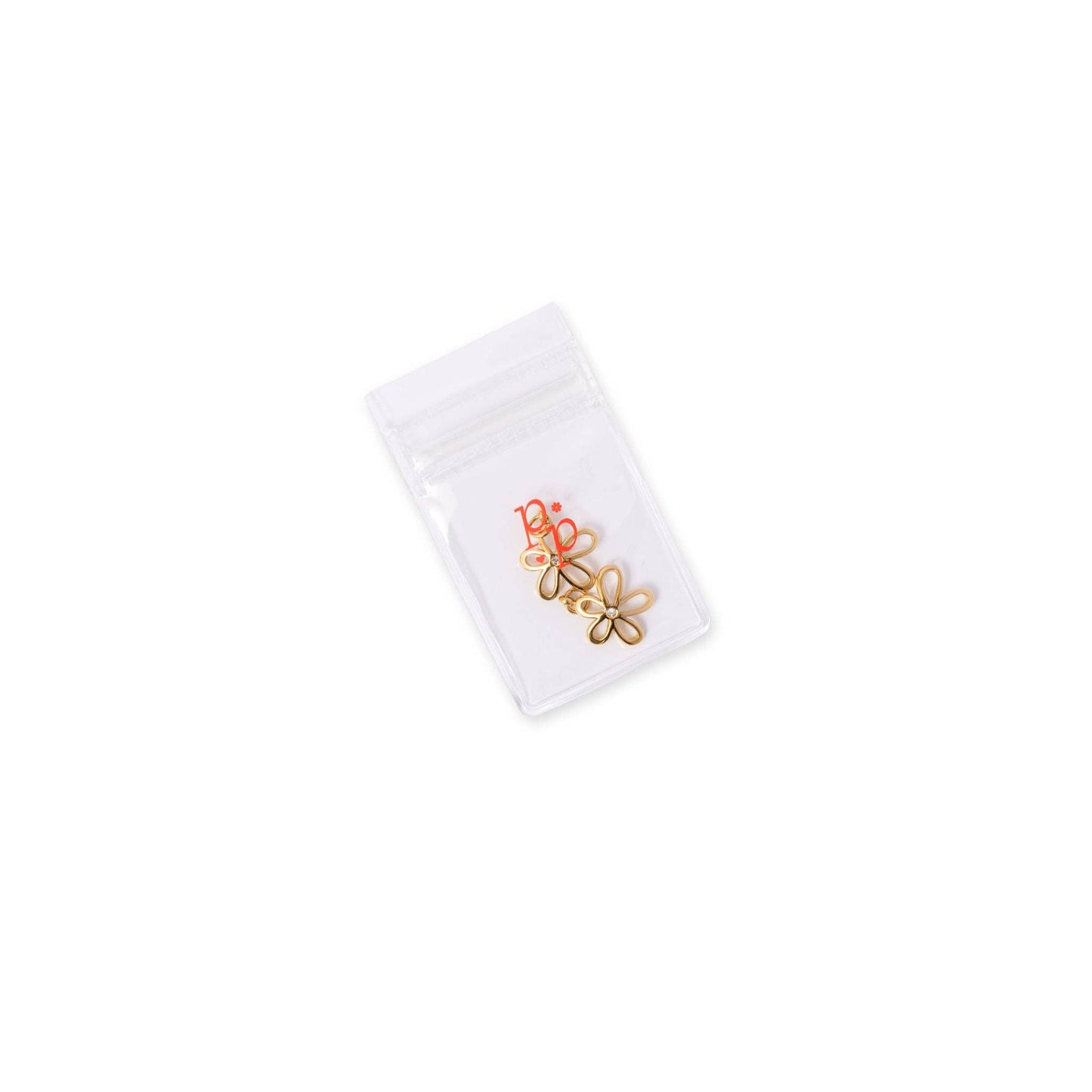 Diamond Flower Charm: Pair