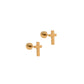 Screwback Stud Earrings - Catherine Cross Gold
