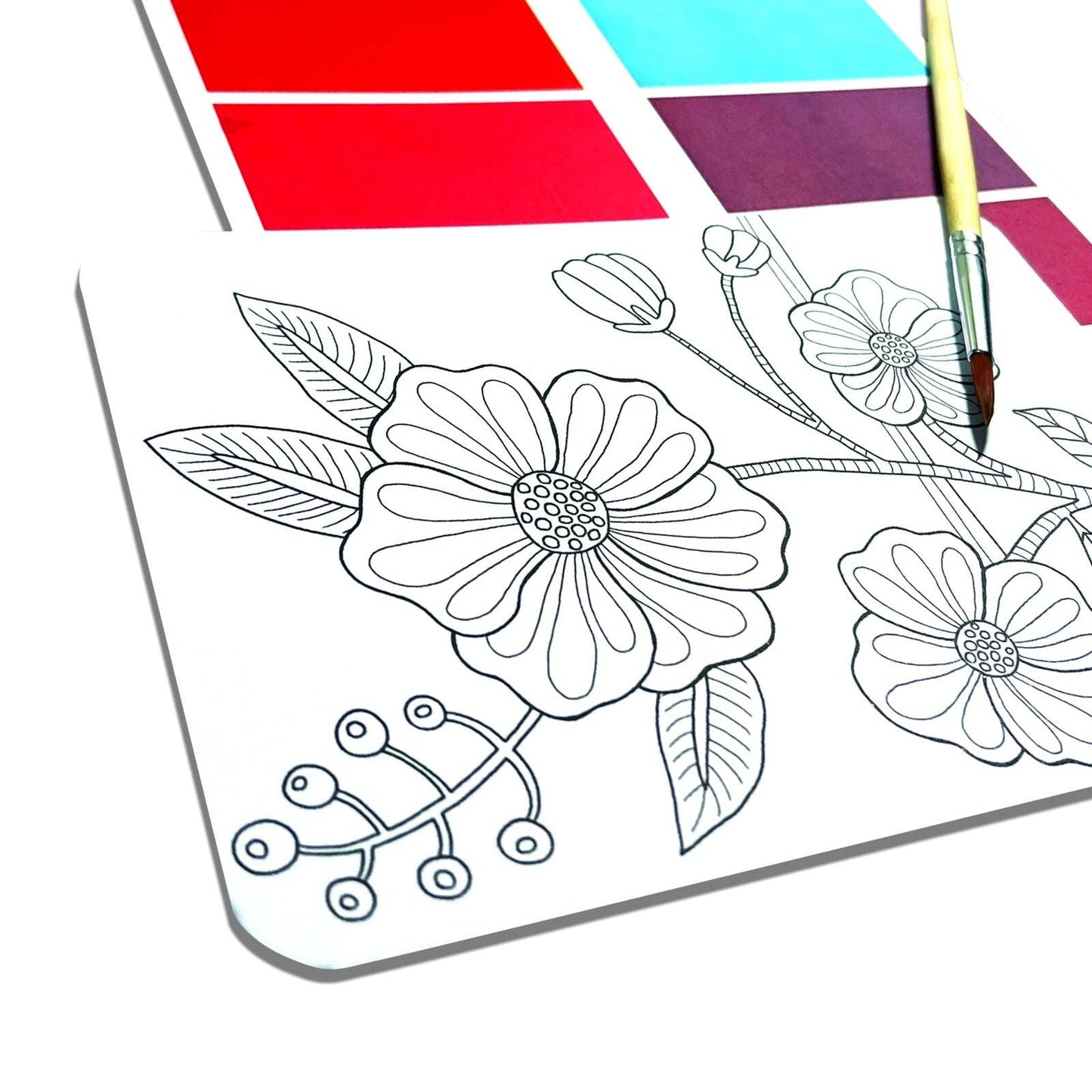 Scenic Hues: D.I.Y. Watercolor Art Kit - Flowers & Gardens ( - Ooly