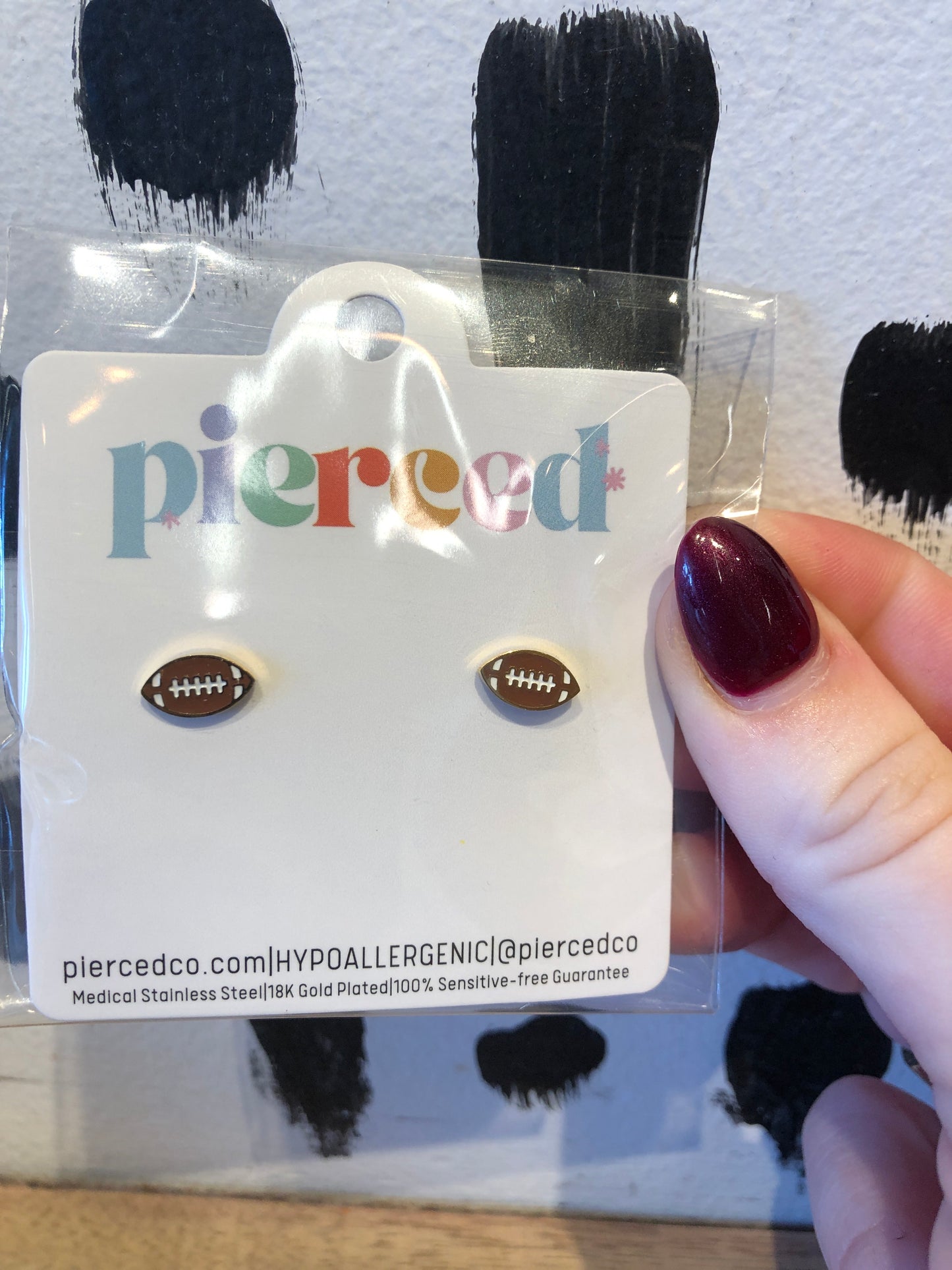 Football Stud Earrings