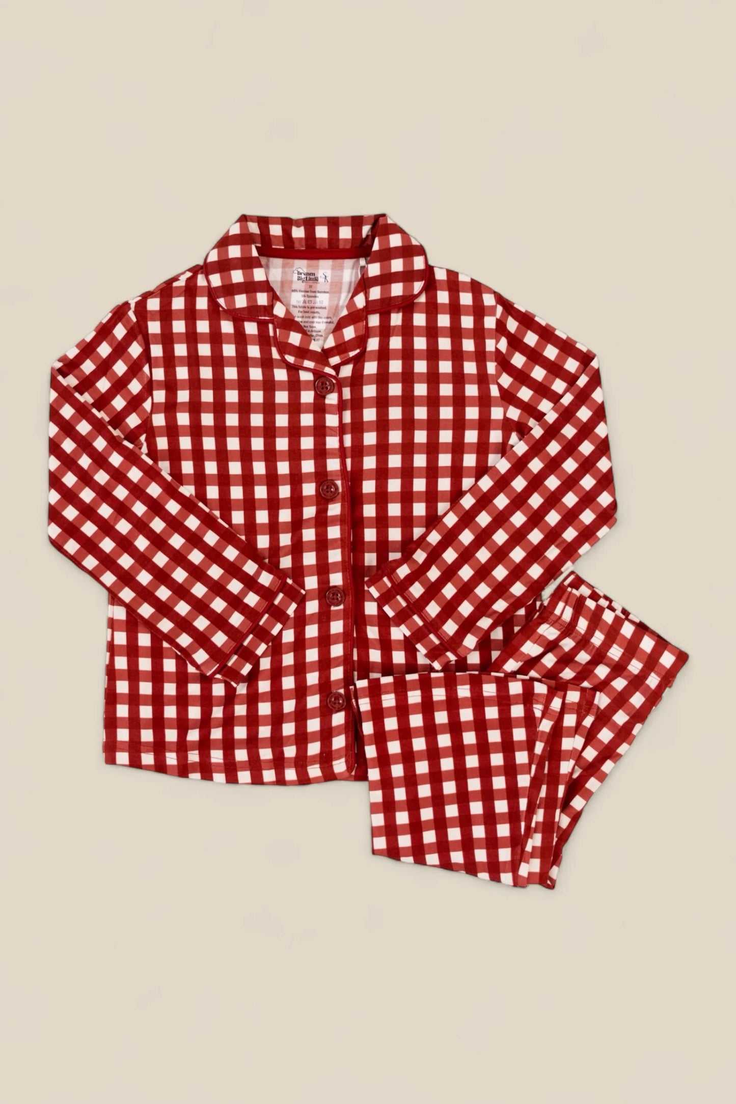 Peppermint Plaid Dream Girl's Flare Set