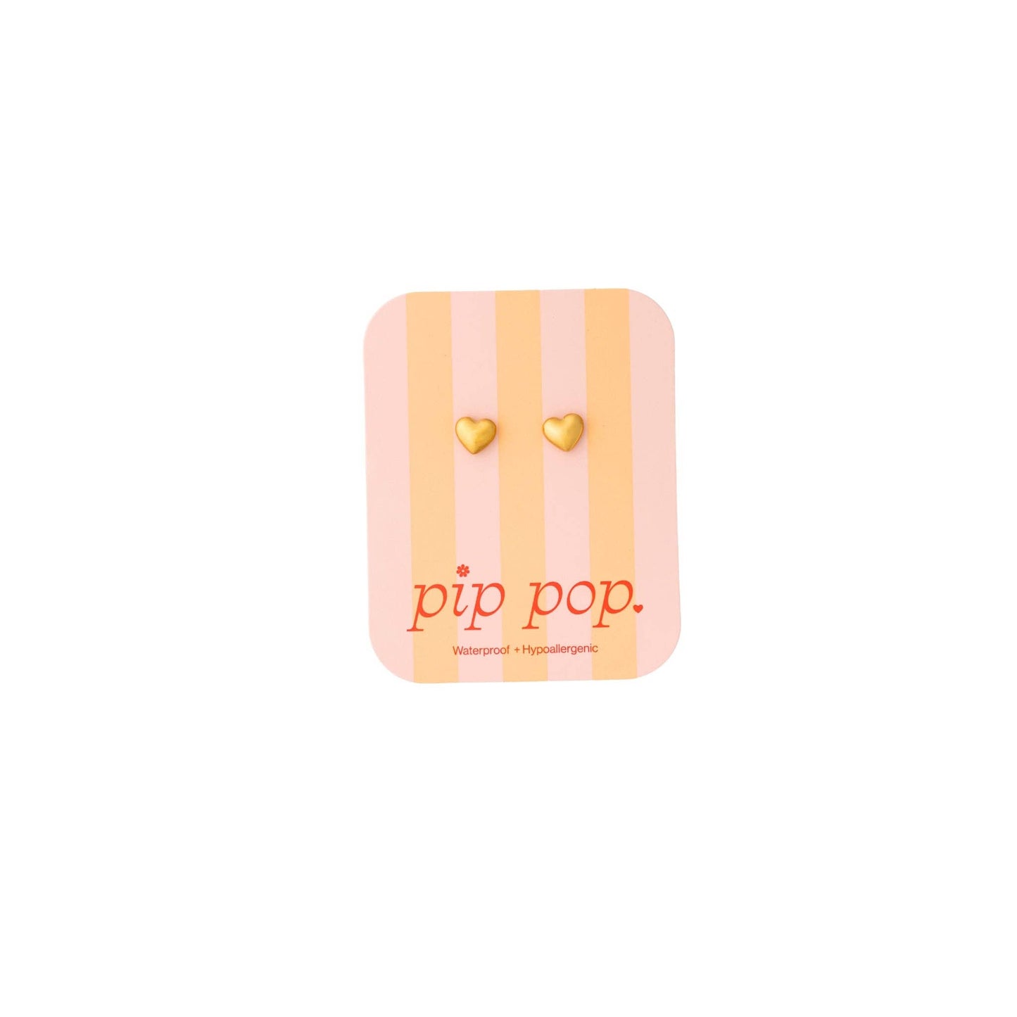 Bubble Heart Stud: Pair
