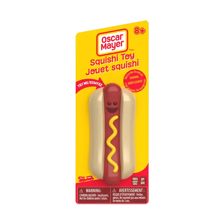 OSCAR MAYER SQUISHI HOT DOG TOY