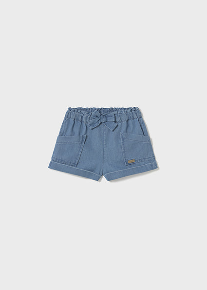 Bow Chambray Shorts