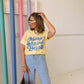 | mother knows best graphic tee - butter yellow / blue Regular price - ETTA & EAST