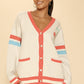 Oversized Cherry Varsity Cardigan