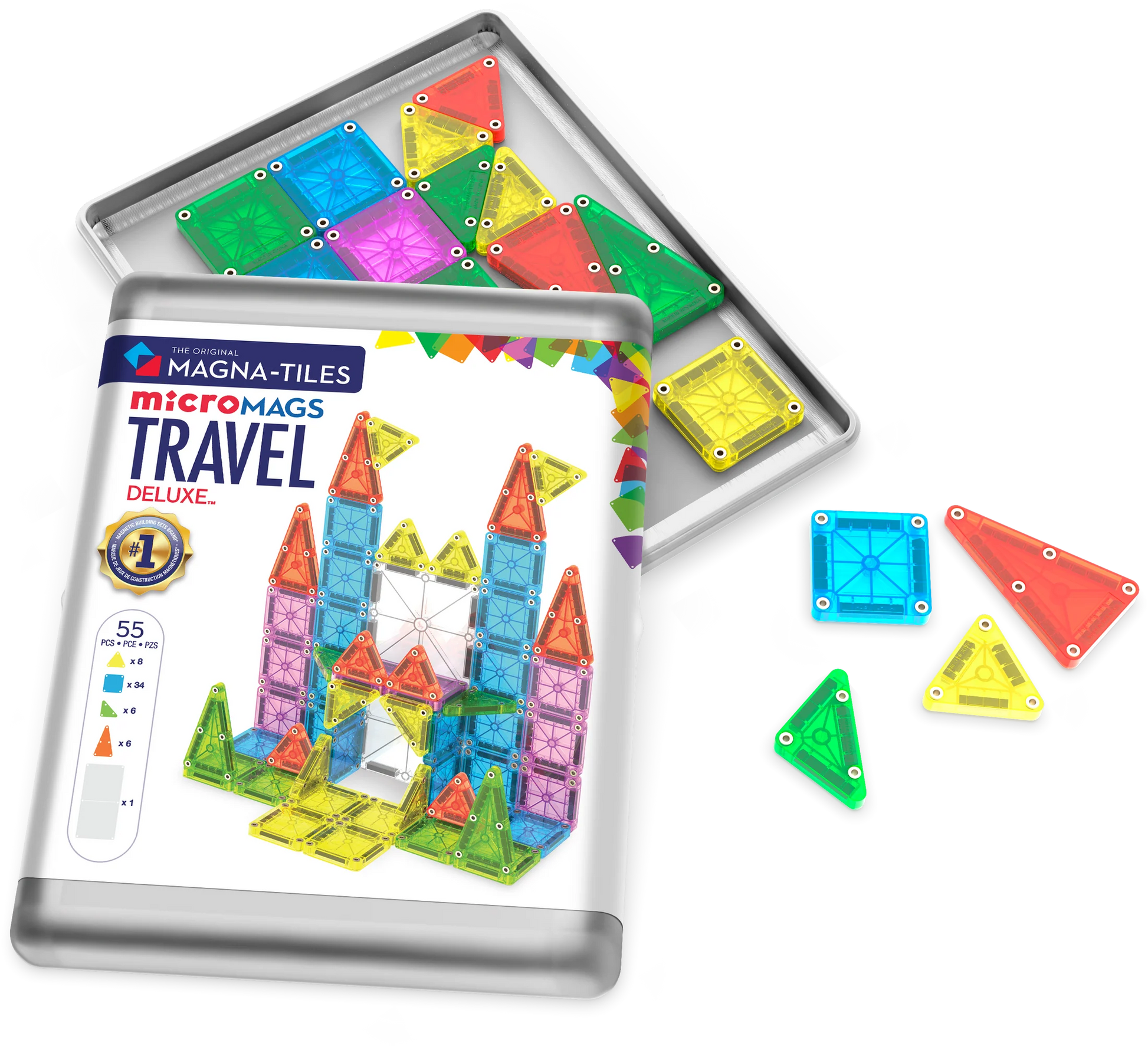 Travel   Set   Deluxe™   55   Piece   Set - magnatiles
