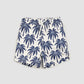 Palm Tree Print on Birch Swim Trunks