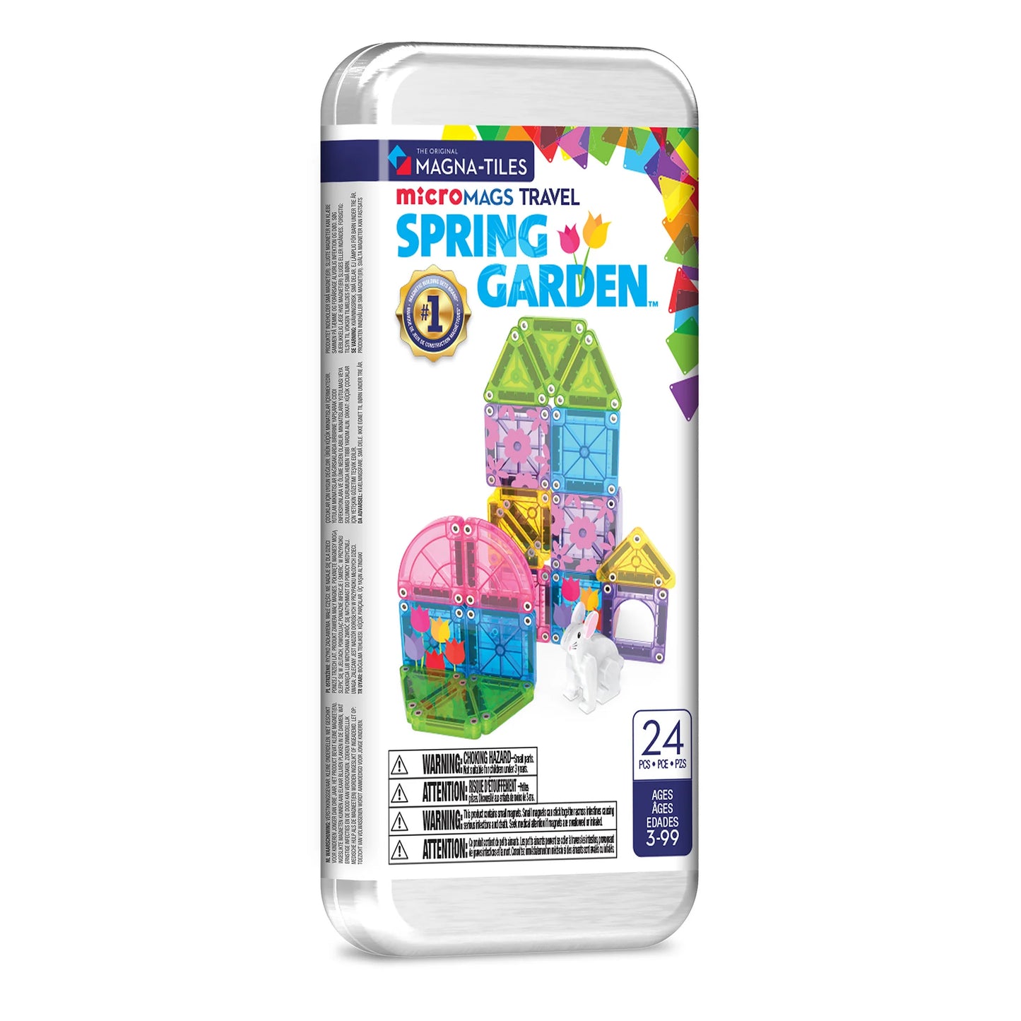 microMAGS  Spring  Garden 24  Piece Travel Set - magnatiles