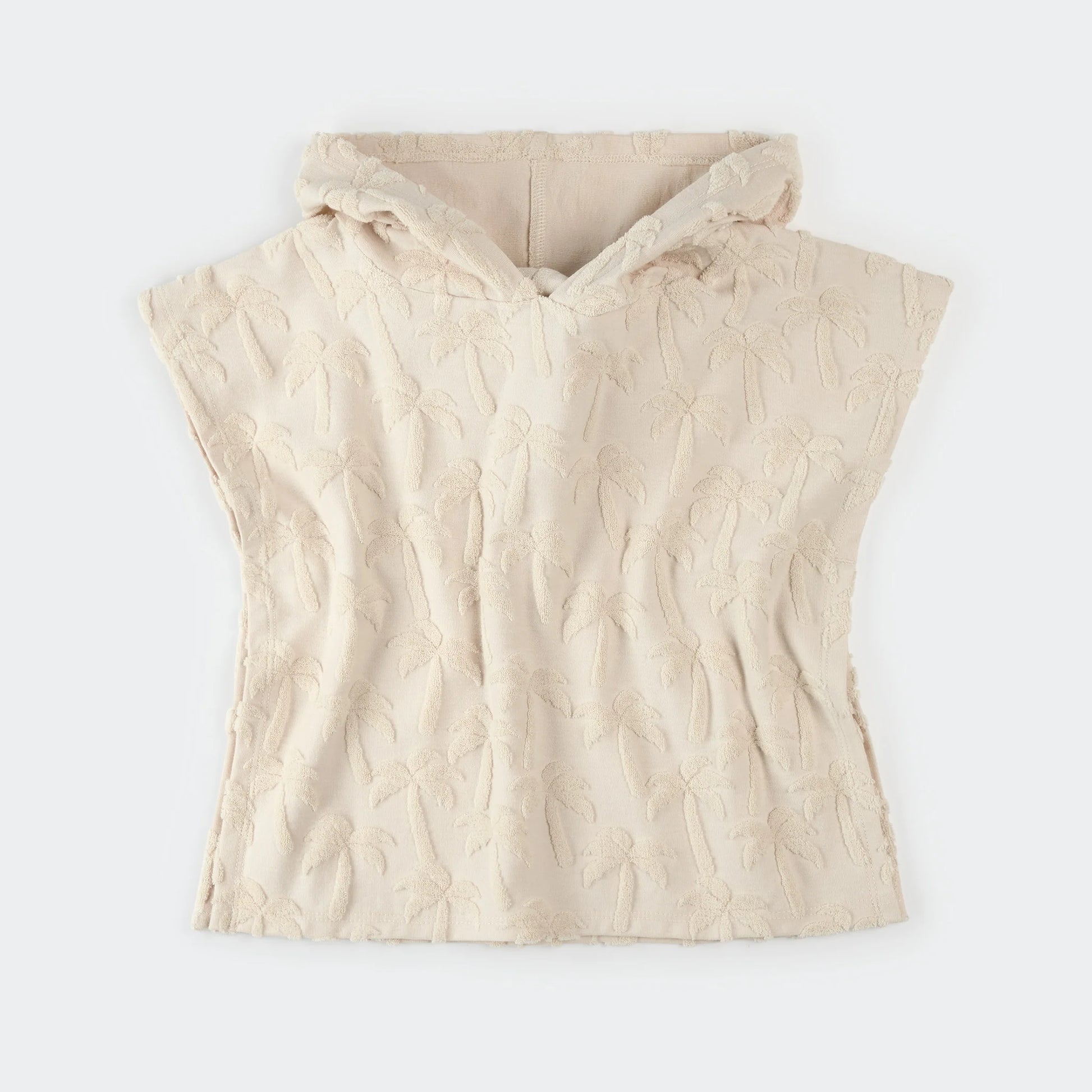 Palm Trees on Beige Beach Poncho - Petit Lem