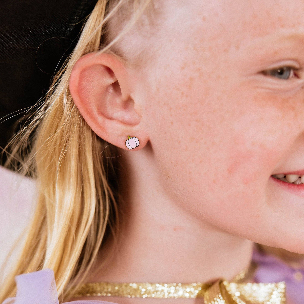 Pink Pumpkin Studs